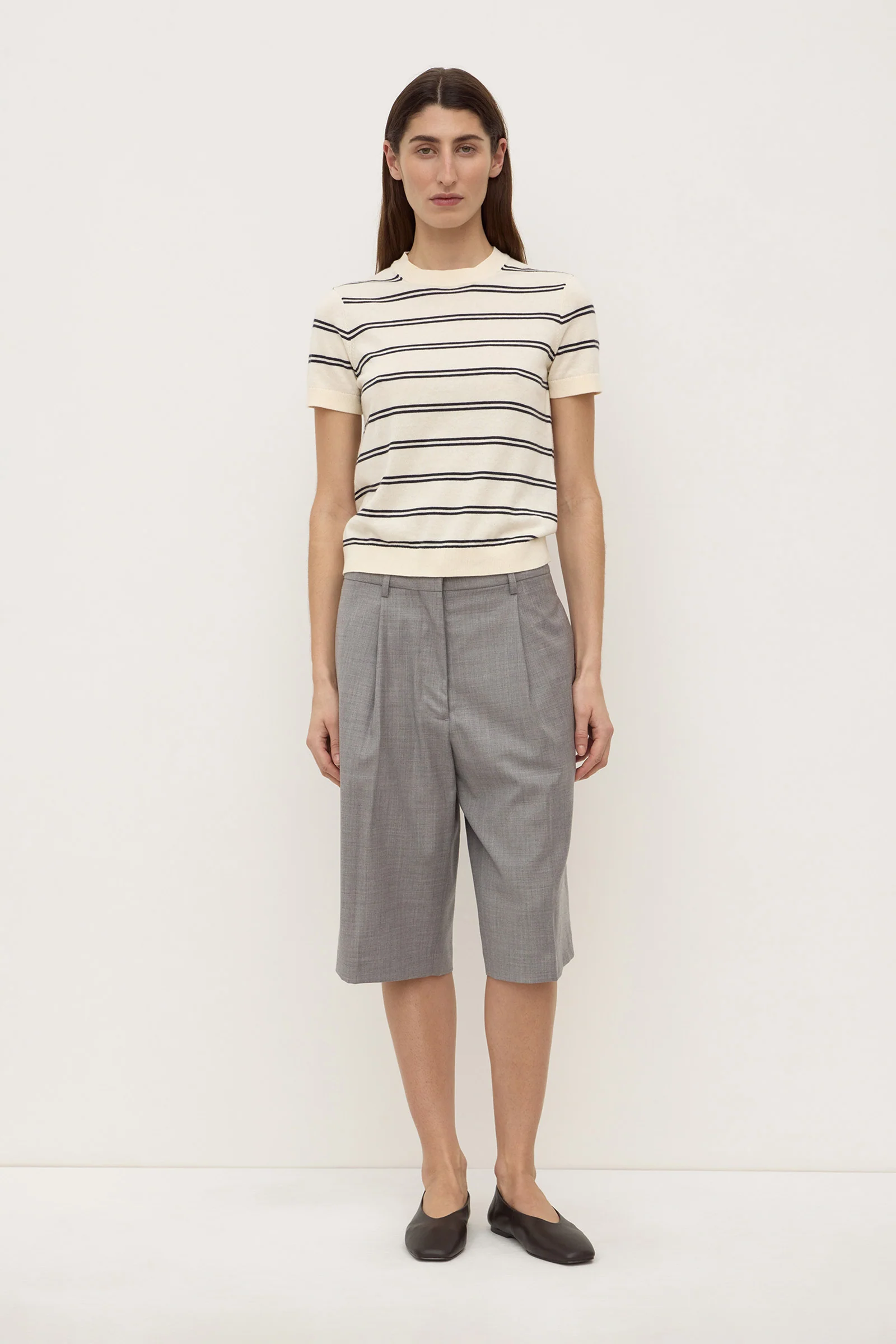 Allison Stripe Cotton Cashmere Tee - Image 5
