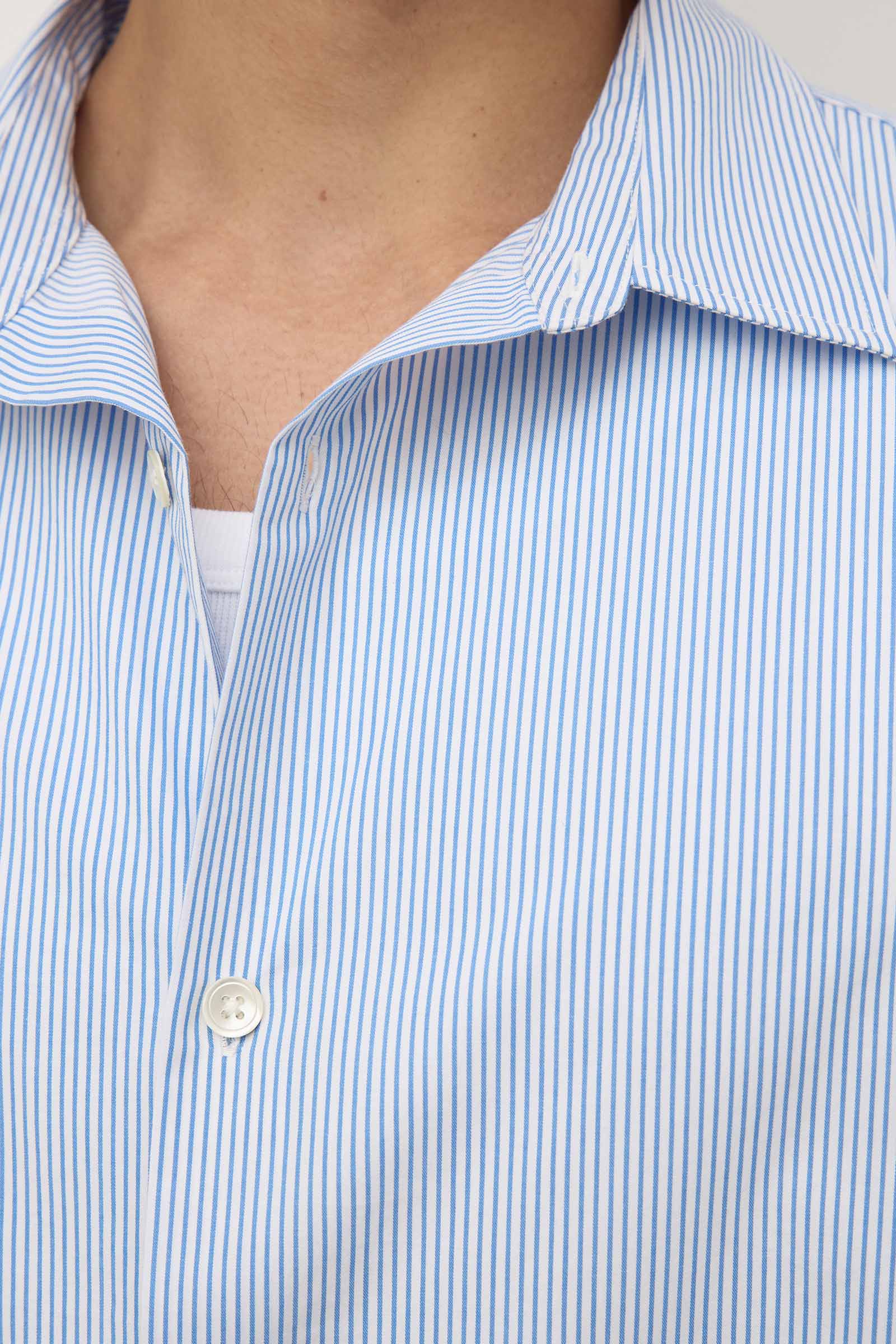 Aron Poplin Stripe Short Sleeve Shirt - Image 2