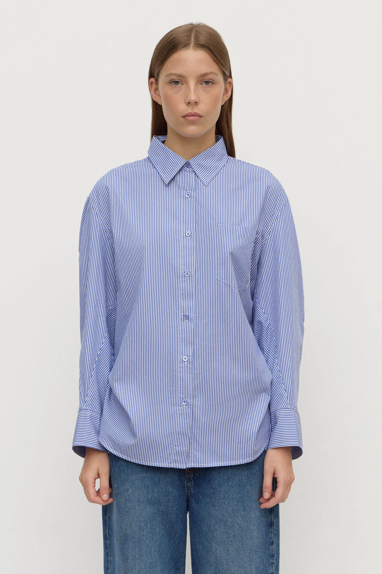 Ava Stripe Poplin Shirt