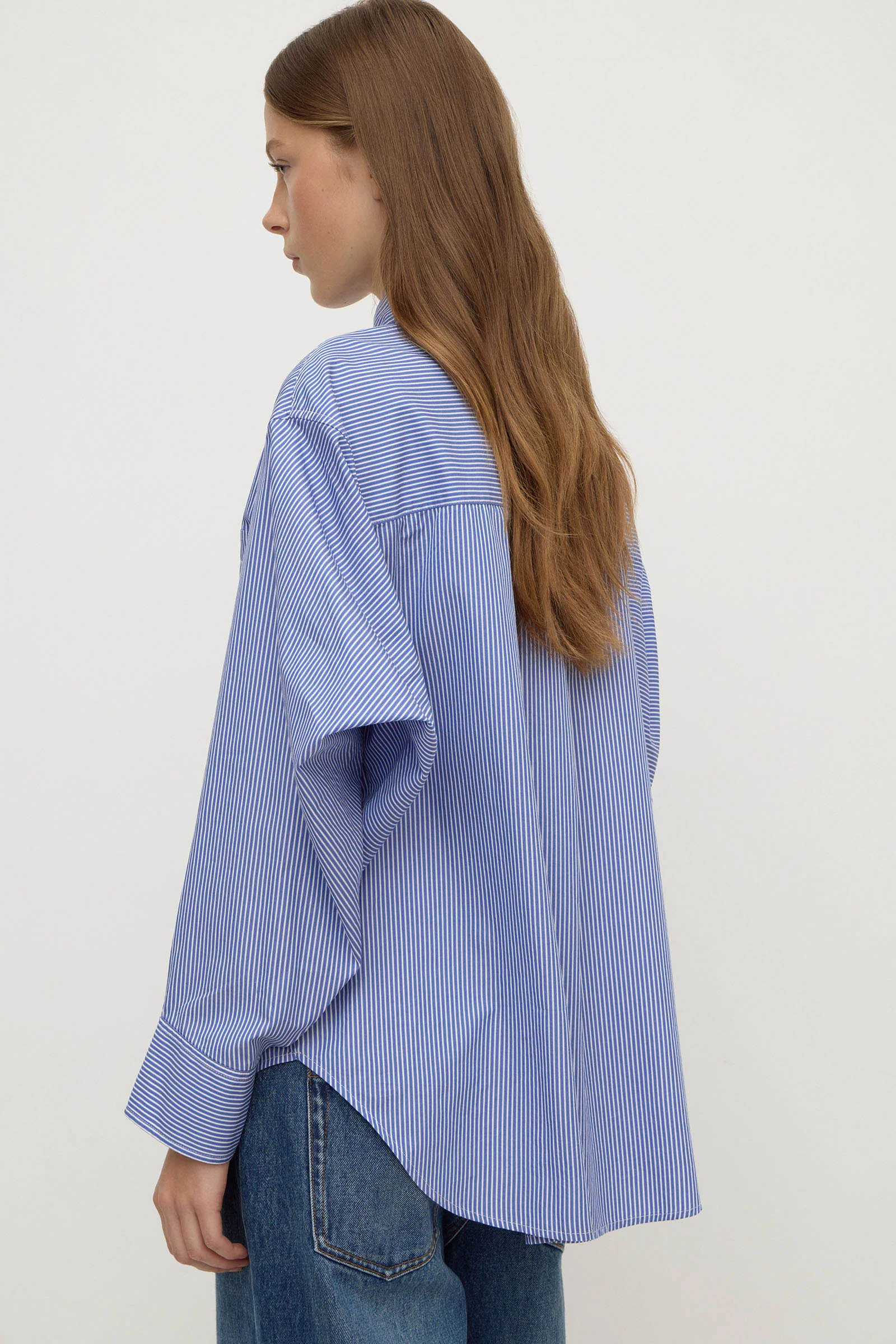 Ava Stripe Poplin Shirt - Image 2