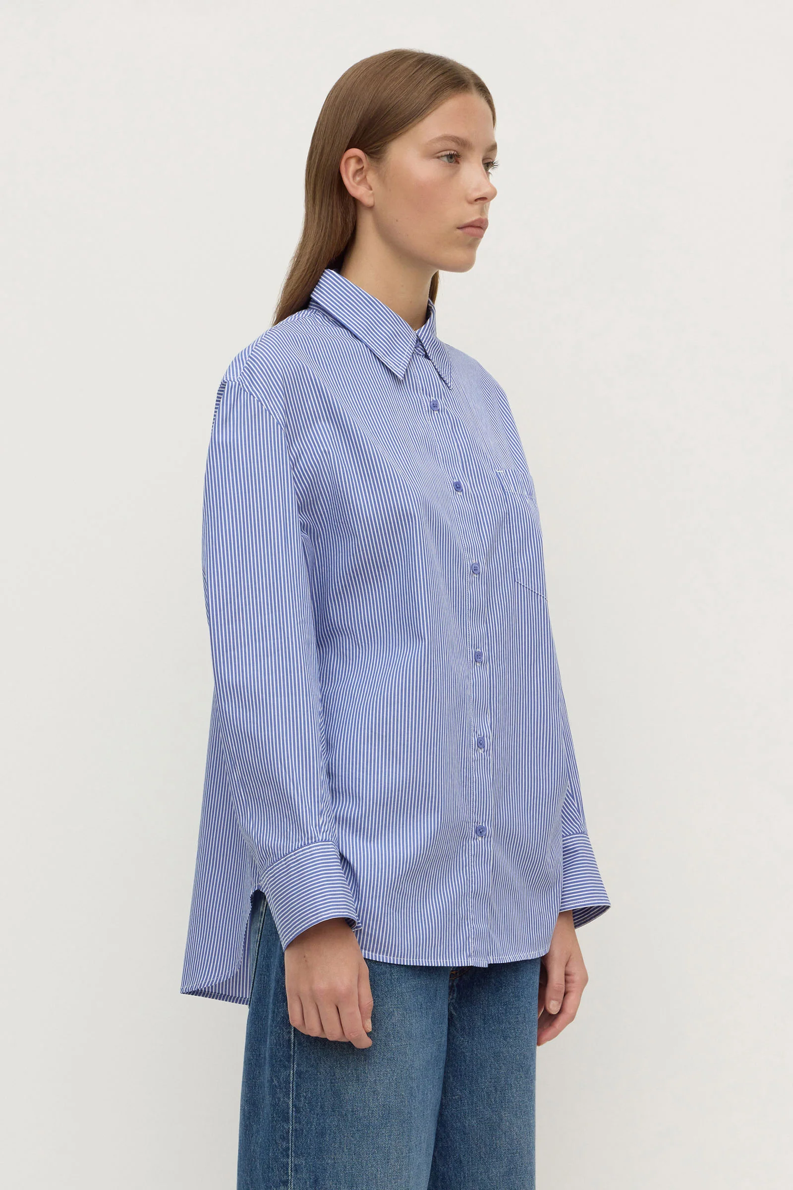 Ava Stripe Poplin Shirt - Image 5