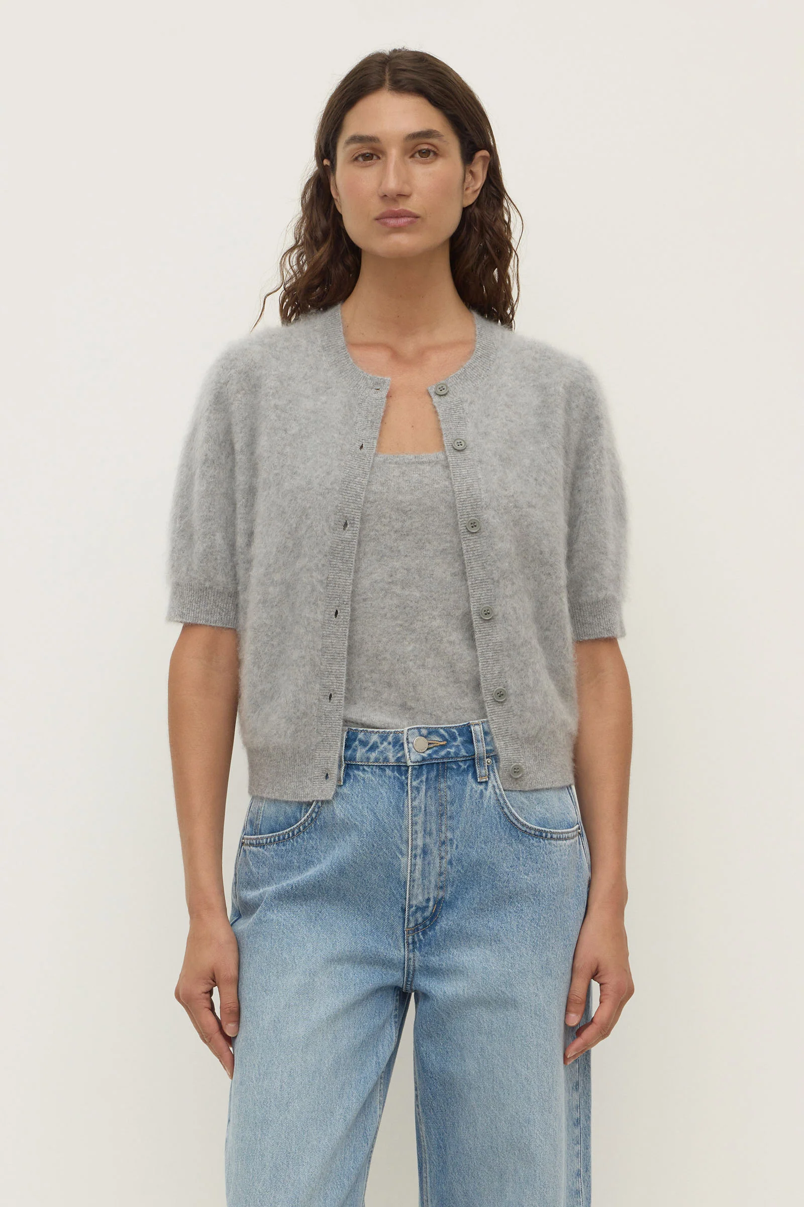 Carina Merino Wool Short Sleeve Cardigan