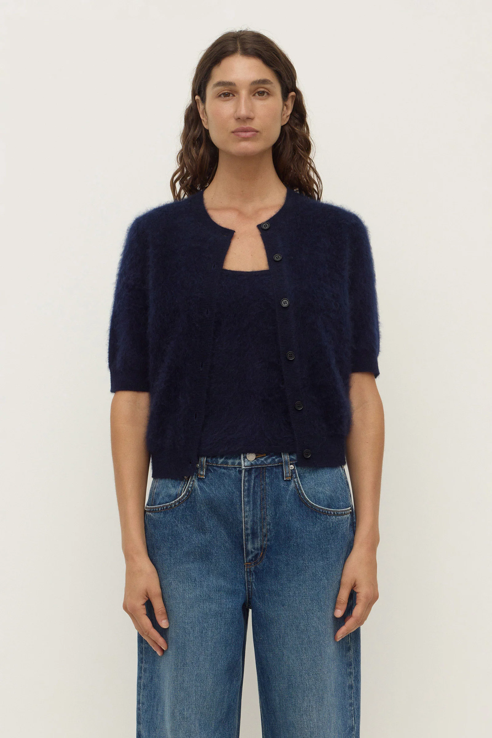 Carina Merino Wool Short Sleeve Cardigan