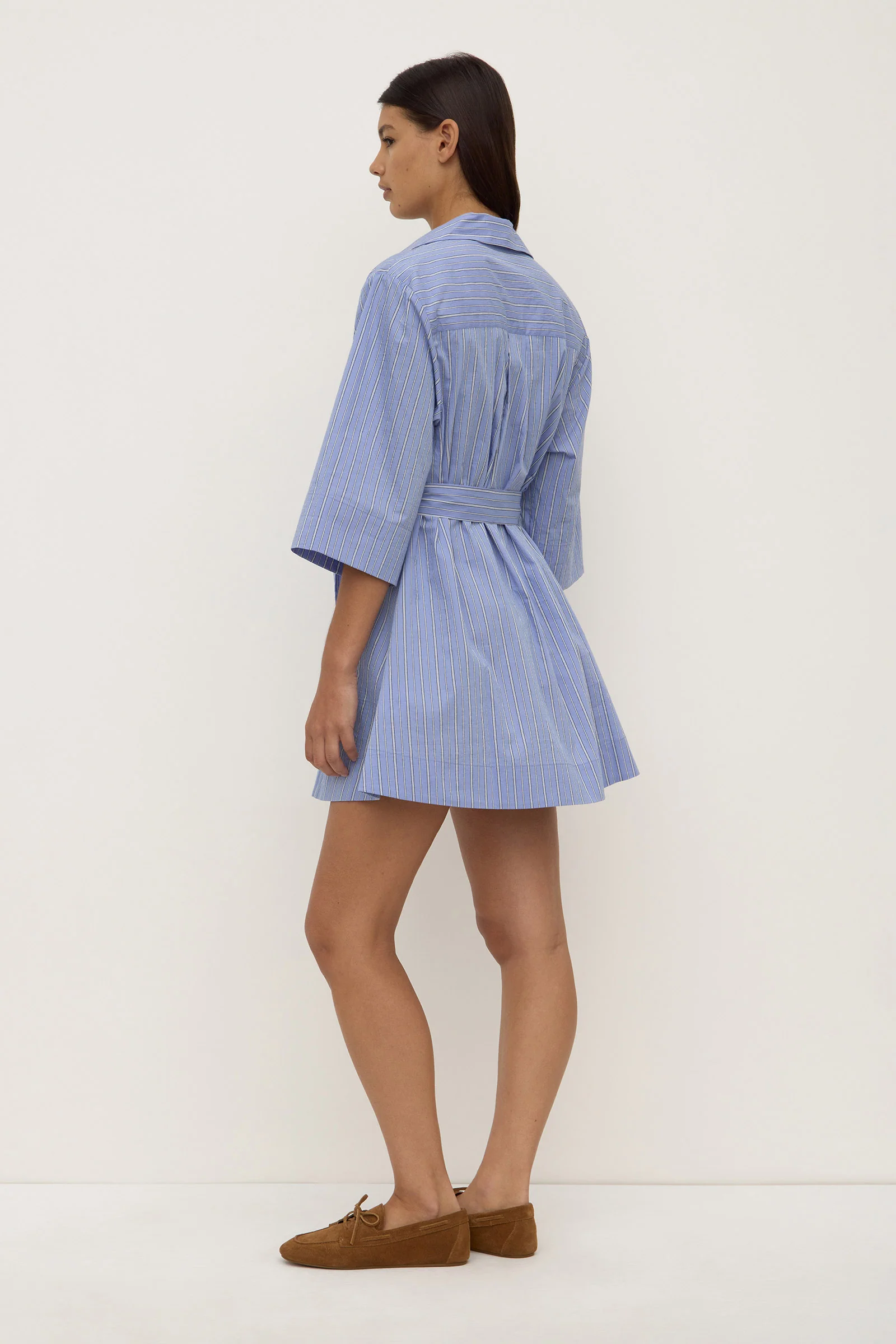 Erina Stripe Mini Shirt Dress - Image 6