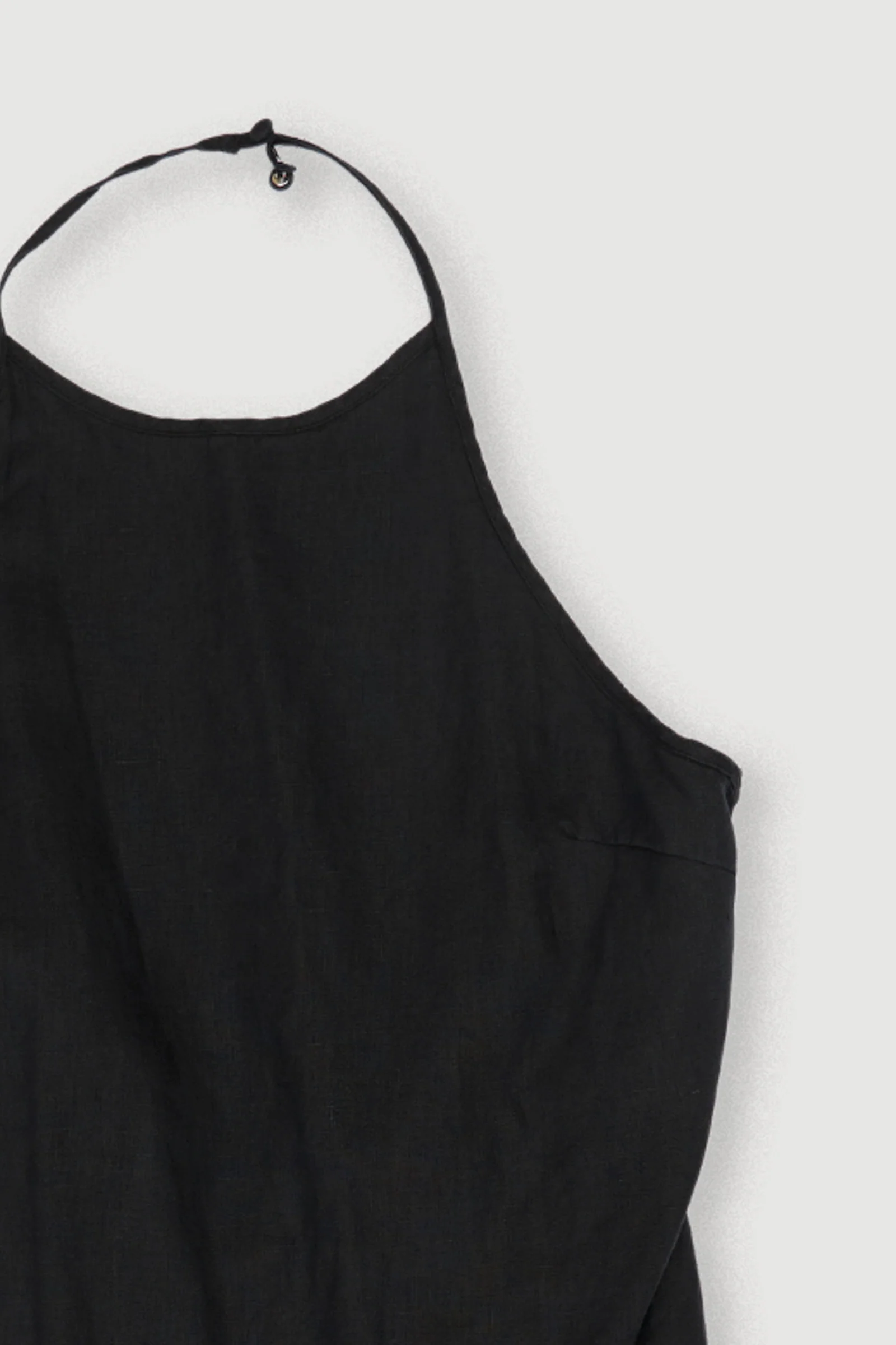 Re-Worn Womens Linen Halter Dress - Image 2