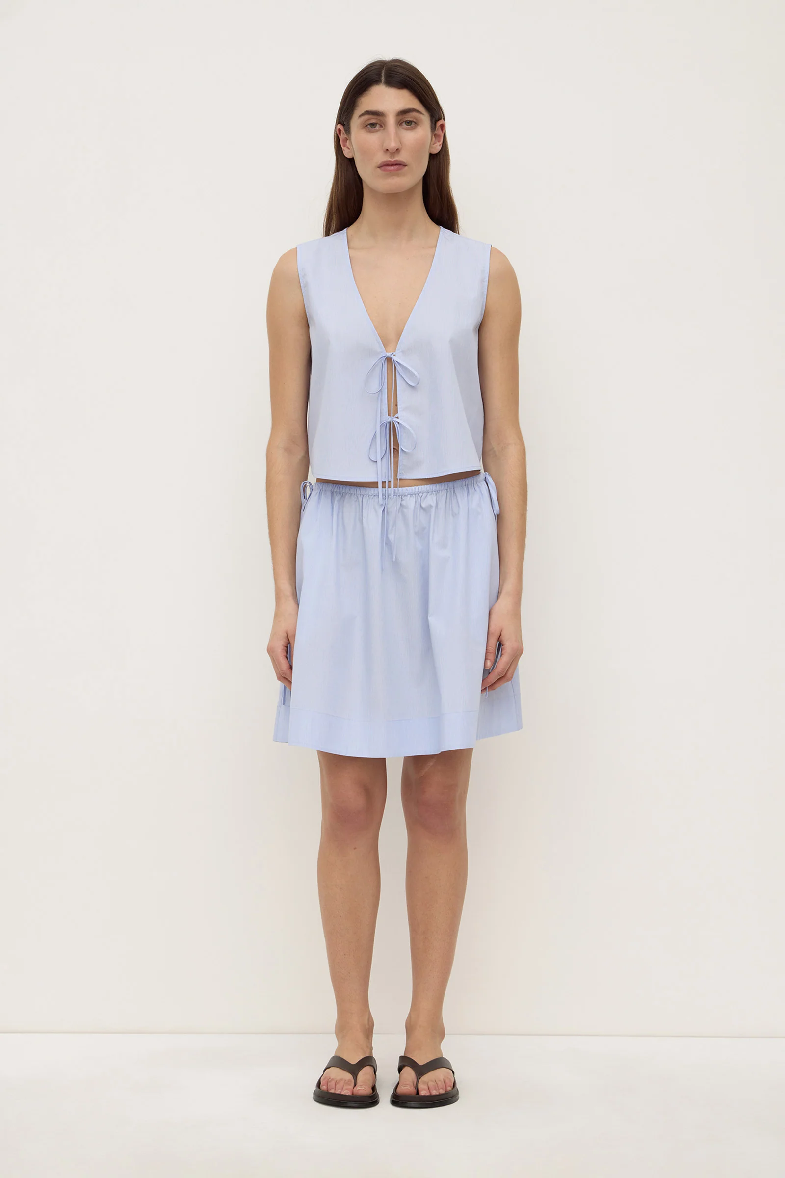Havana Stripe Poplin Skirt
