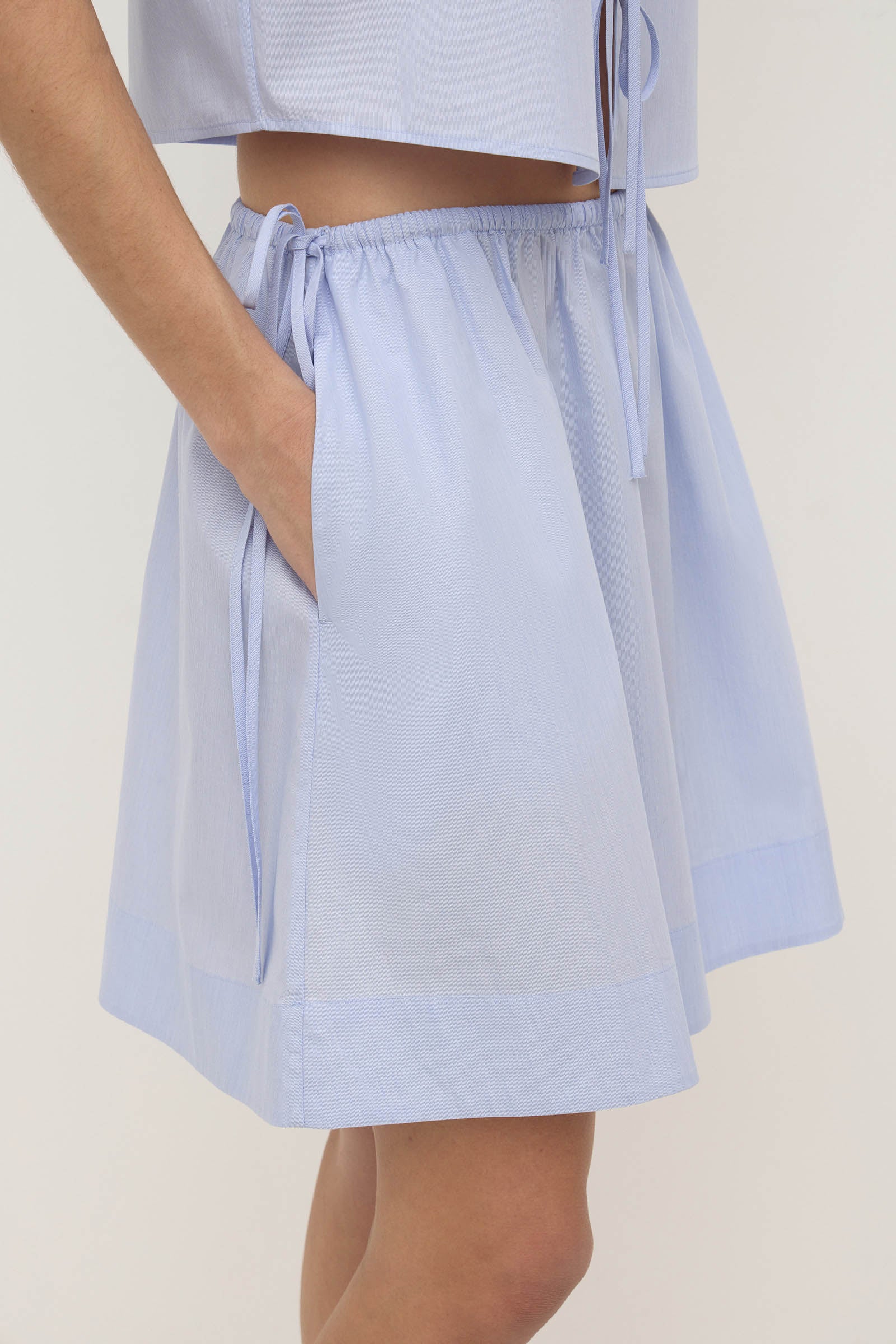 Havana Stripe Poplin Skirt - Image 2