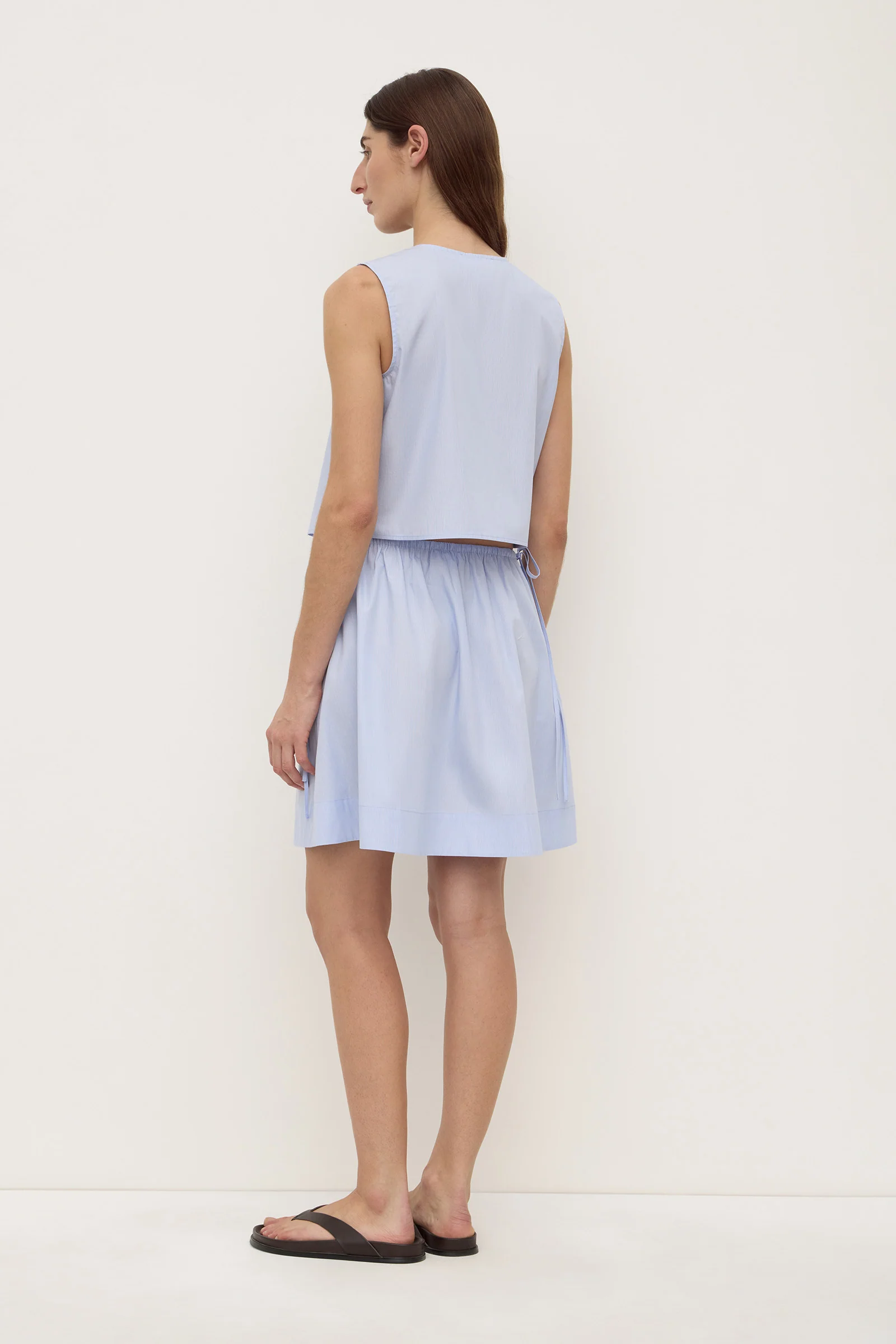 Havana Stripe Poplin Tie Front Top - Image 6
