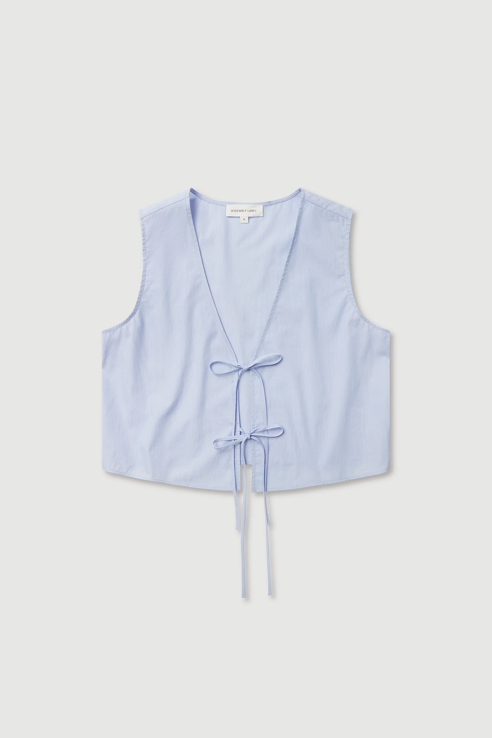 Havana Stripe Poplin Tie Front Top - Image 7