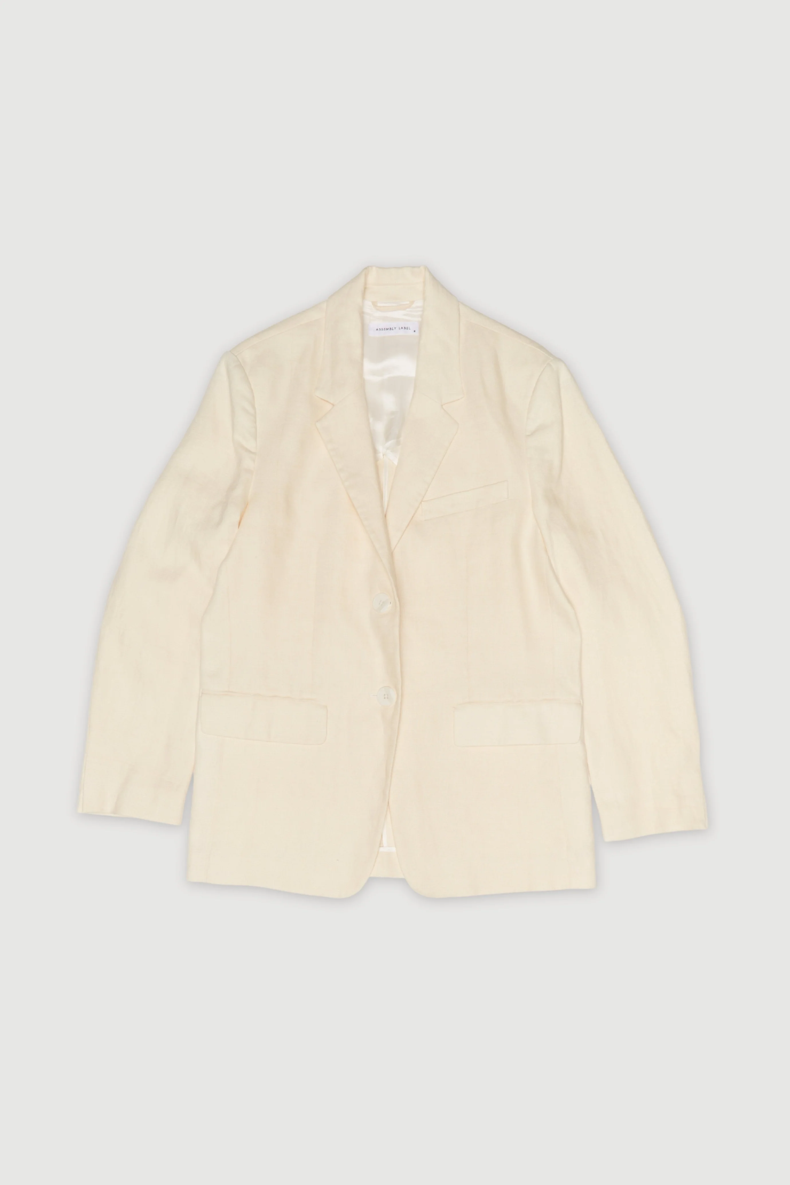 Re-Worn Womens Linen Textured Jacket