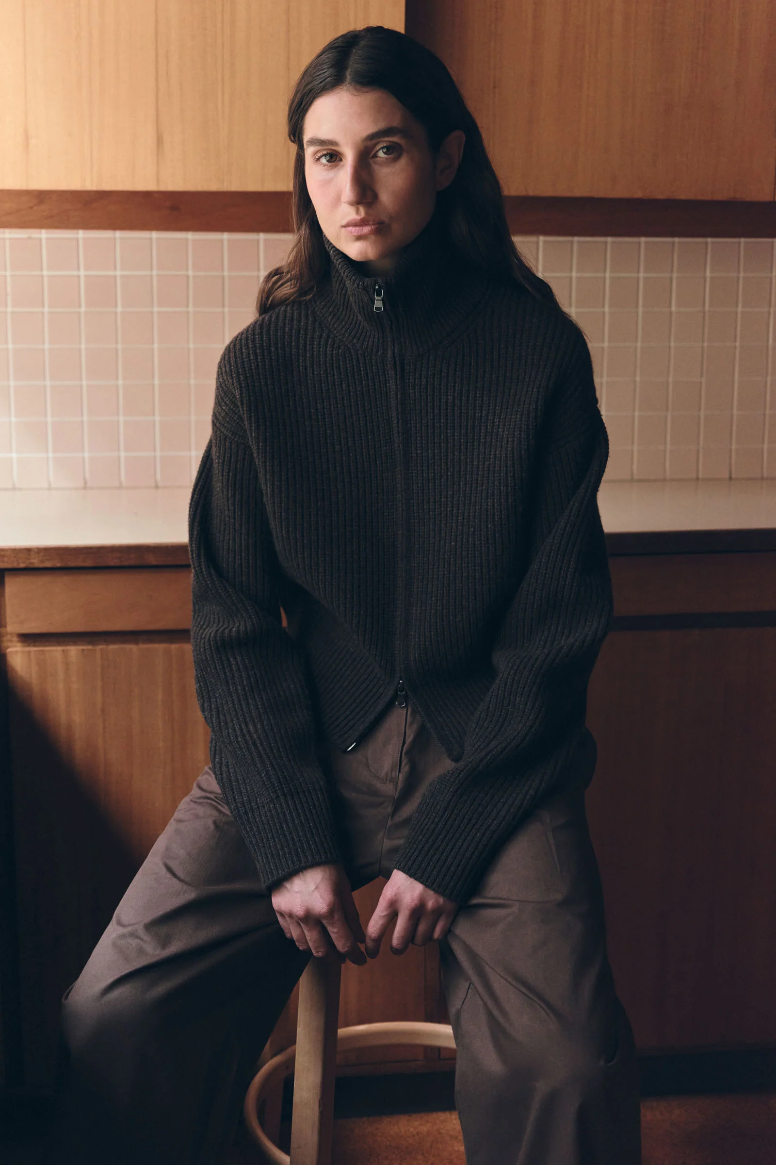 Kaia Wool Zip Sweater - Image 2