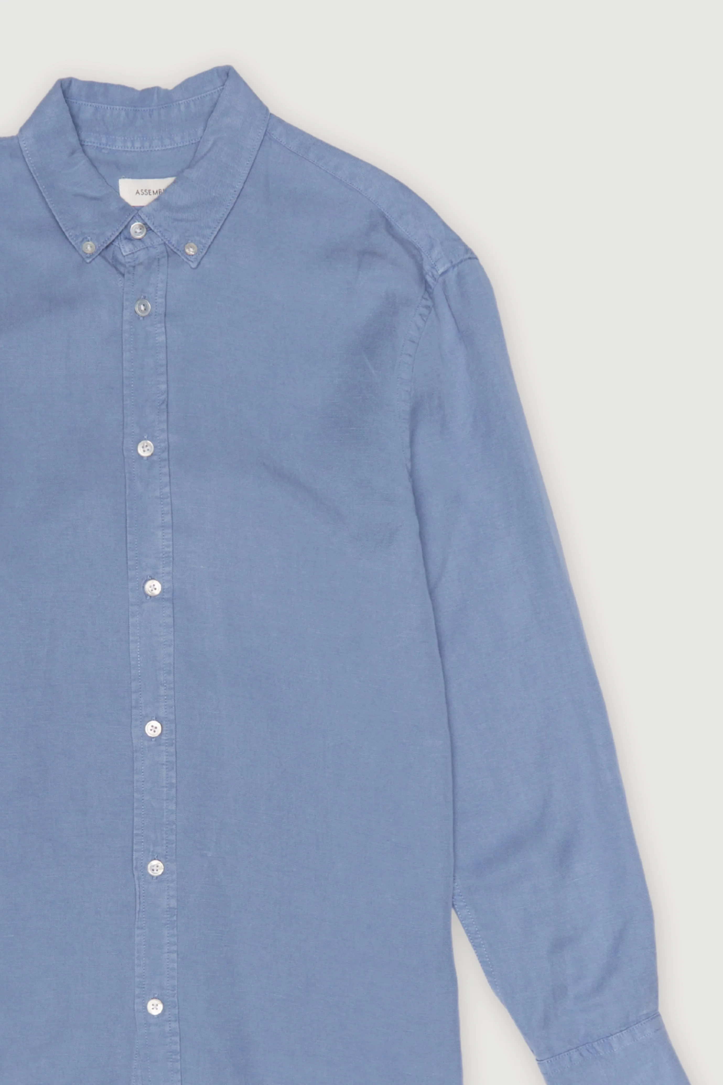 Re-Worn Mens Linen Blend Long Sleeve Shirt - Image 2
