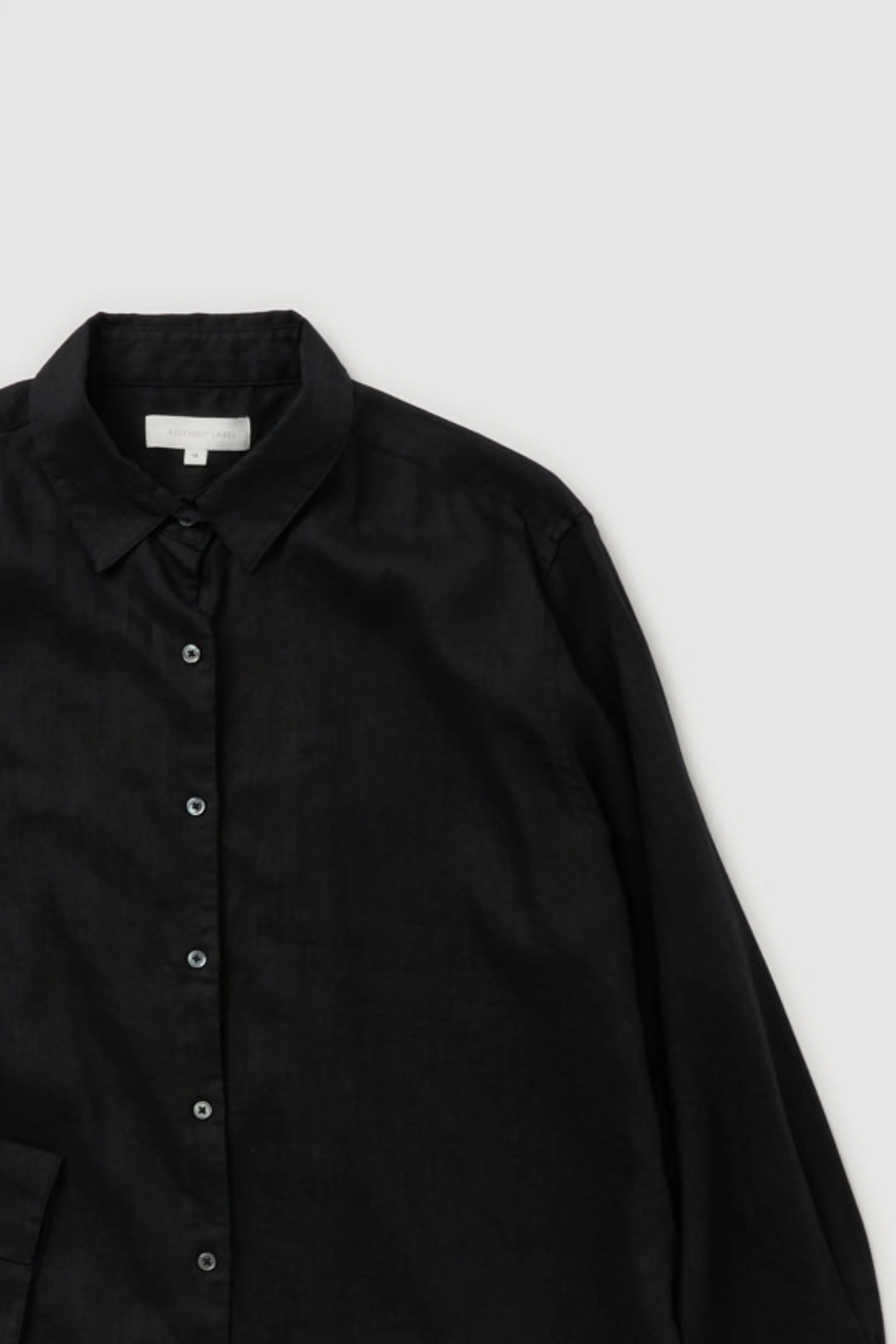 Re-Worn Womens Linen Textured Long Sleeve Shirt - Image 2
