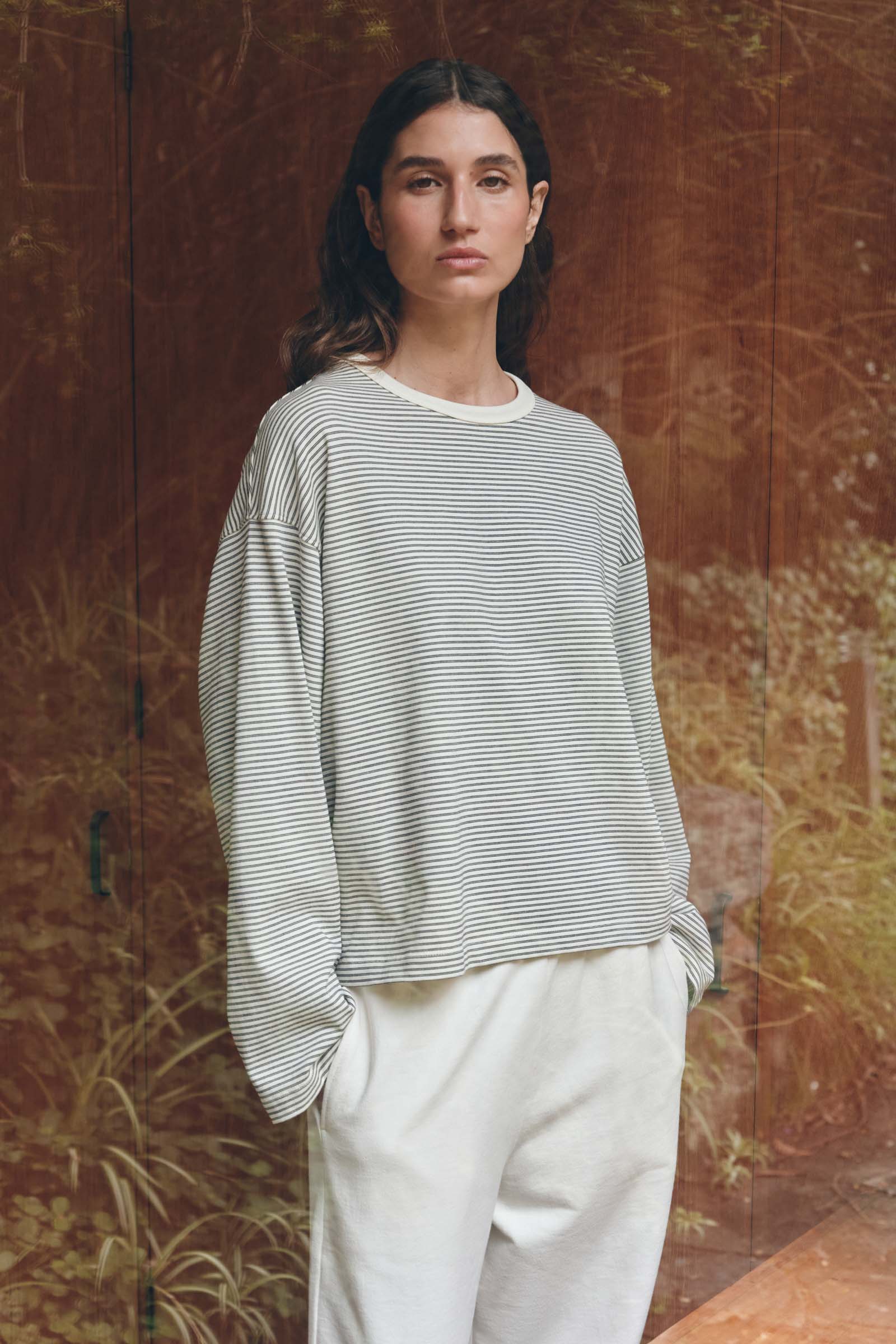 Malone Stripe Wide Sleeve Tee - Image 2
