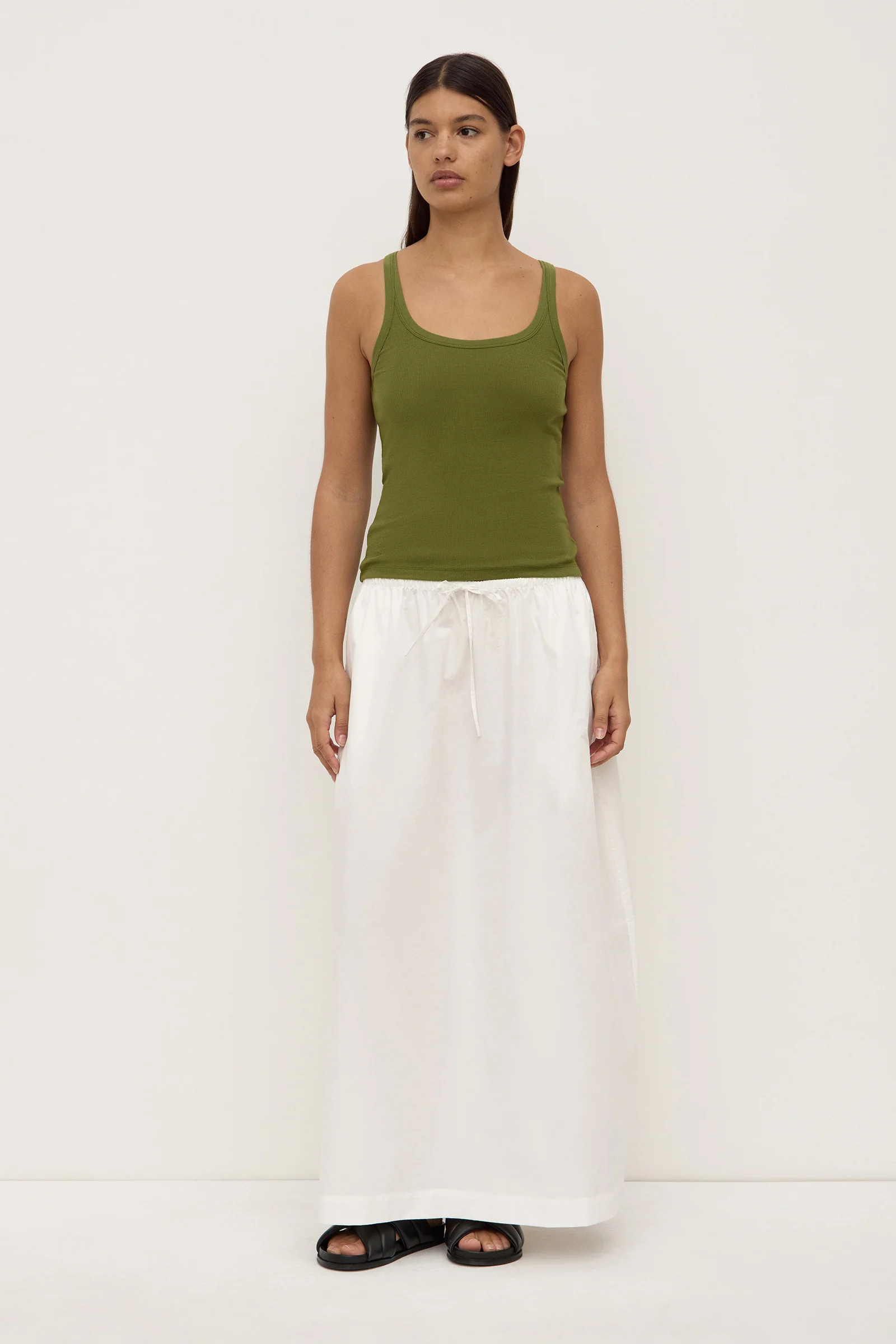Maya Poplin Maxi Skirt
