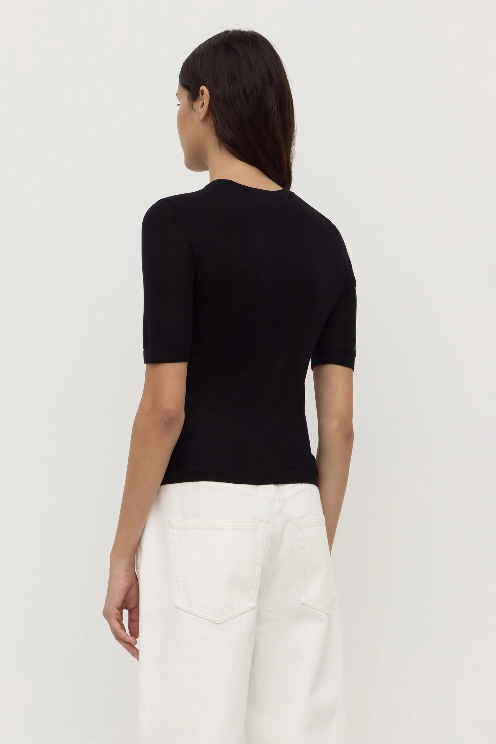 Mina Silk Knit Tee - Image 5