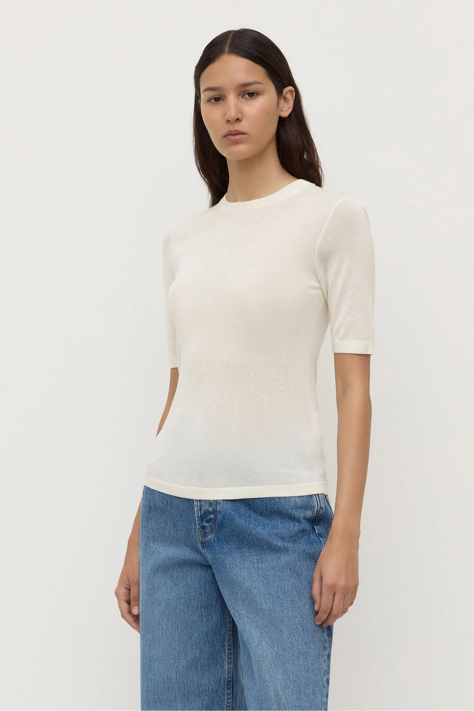 Mina Silk Knit Tee - Image 5