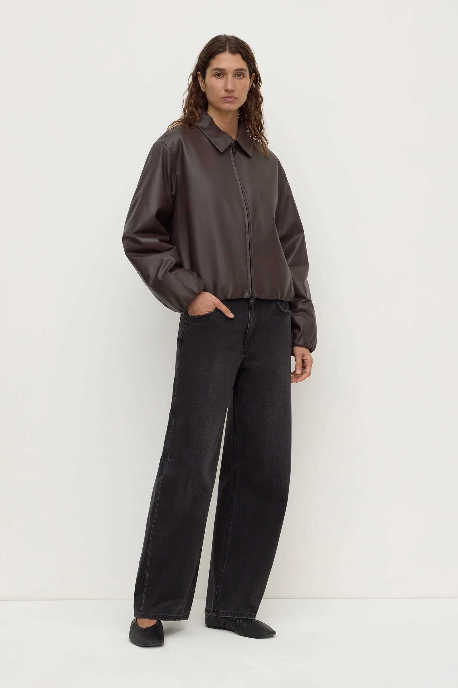 Myra Leather Bomber Jacket - Image 4