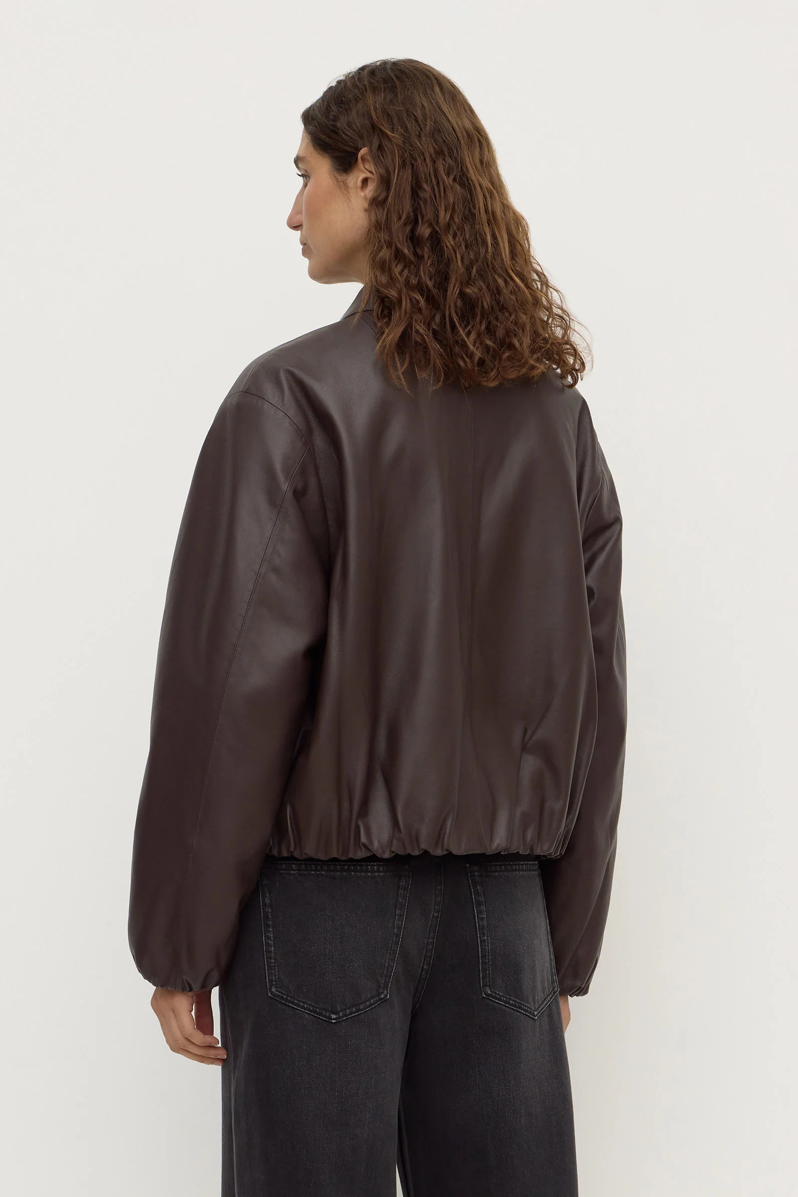 Myra Leather Bomber Jacket - Image 6