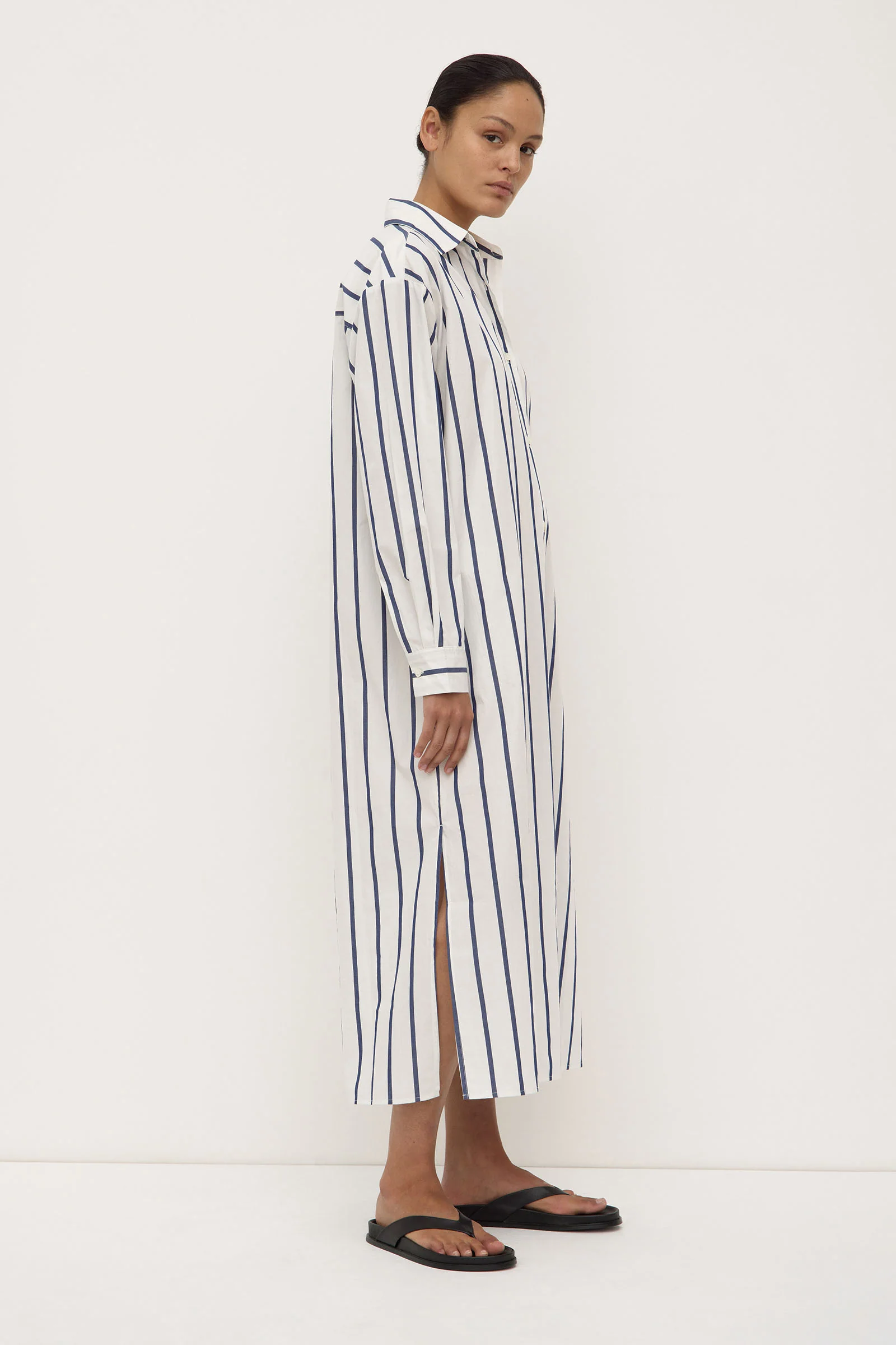Nara Stripe Shirt Dress - Image 3
