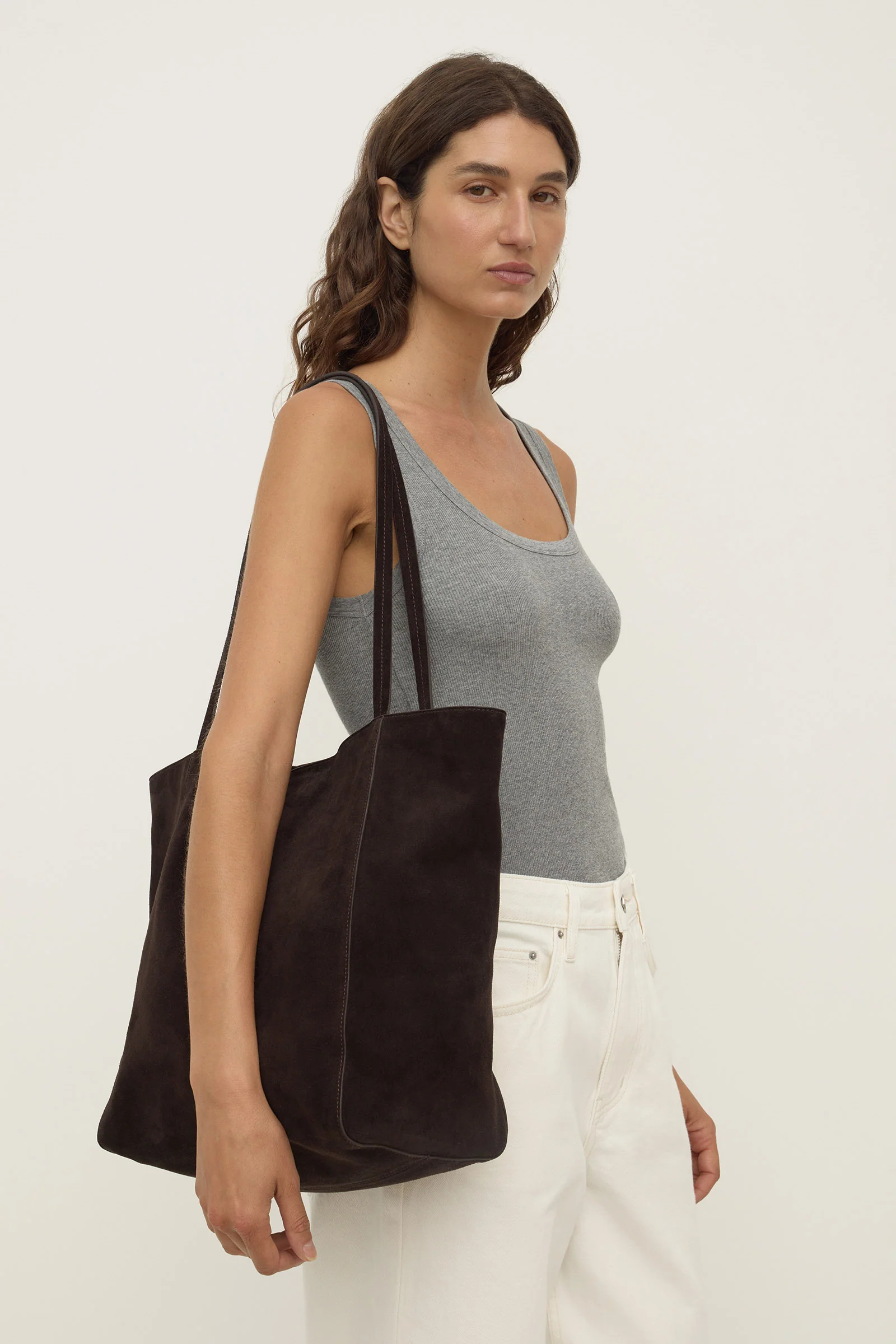 Paige Suede Tote Bag - Image 3