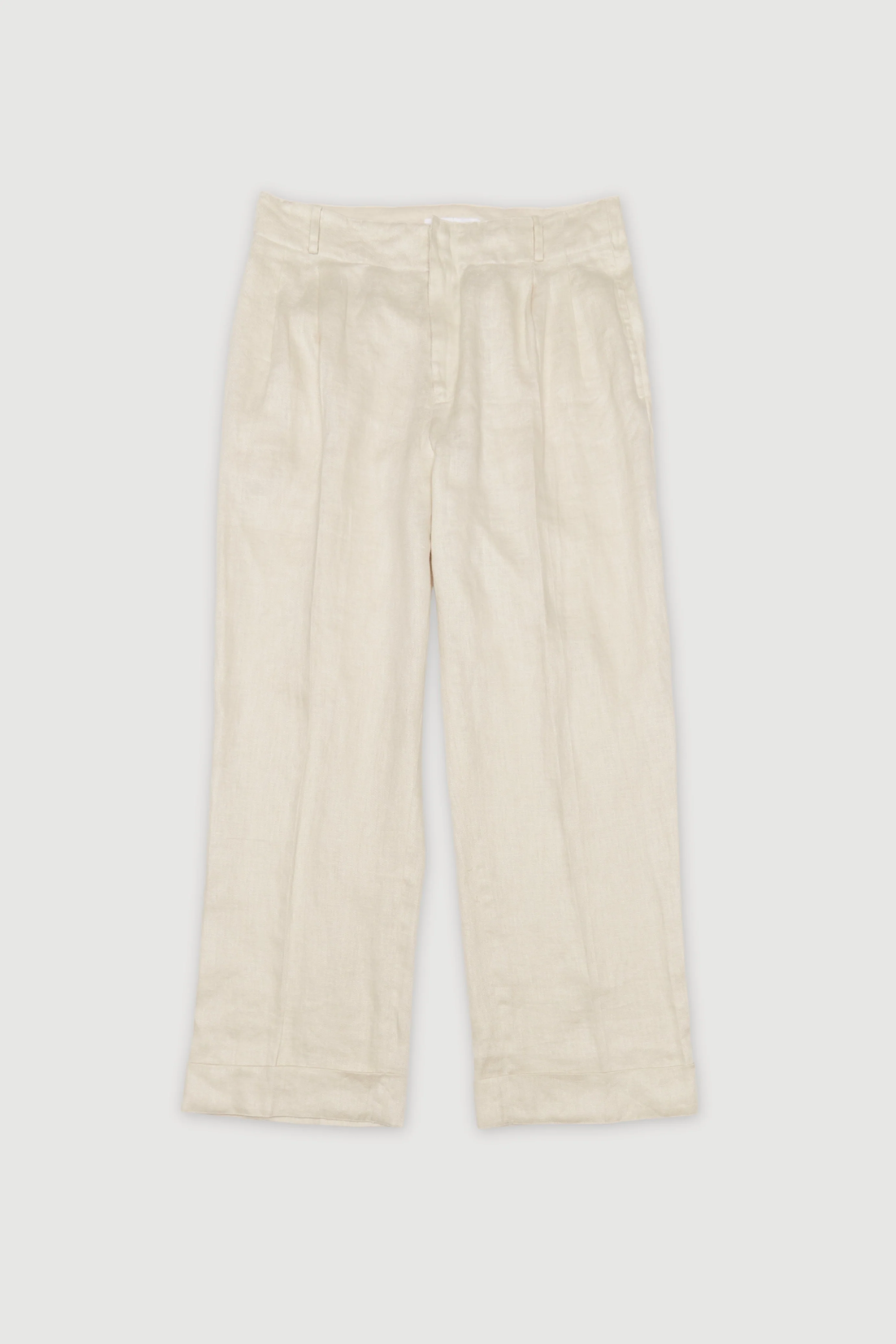 Re-Worn Womens Linen Textured Pant