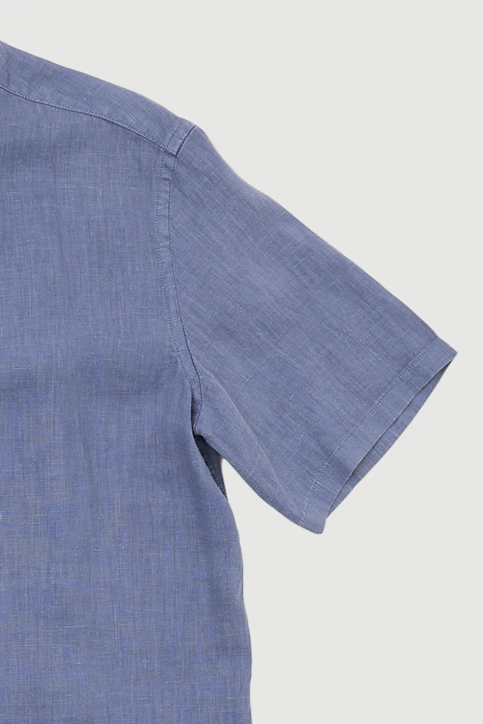Re-Worn Mens Linen Short Sleeve Shirt - Image 2