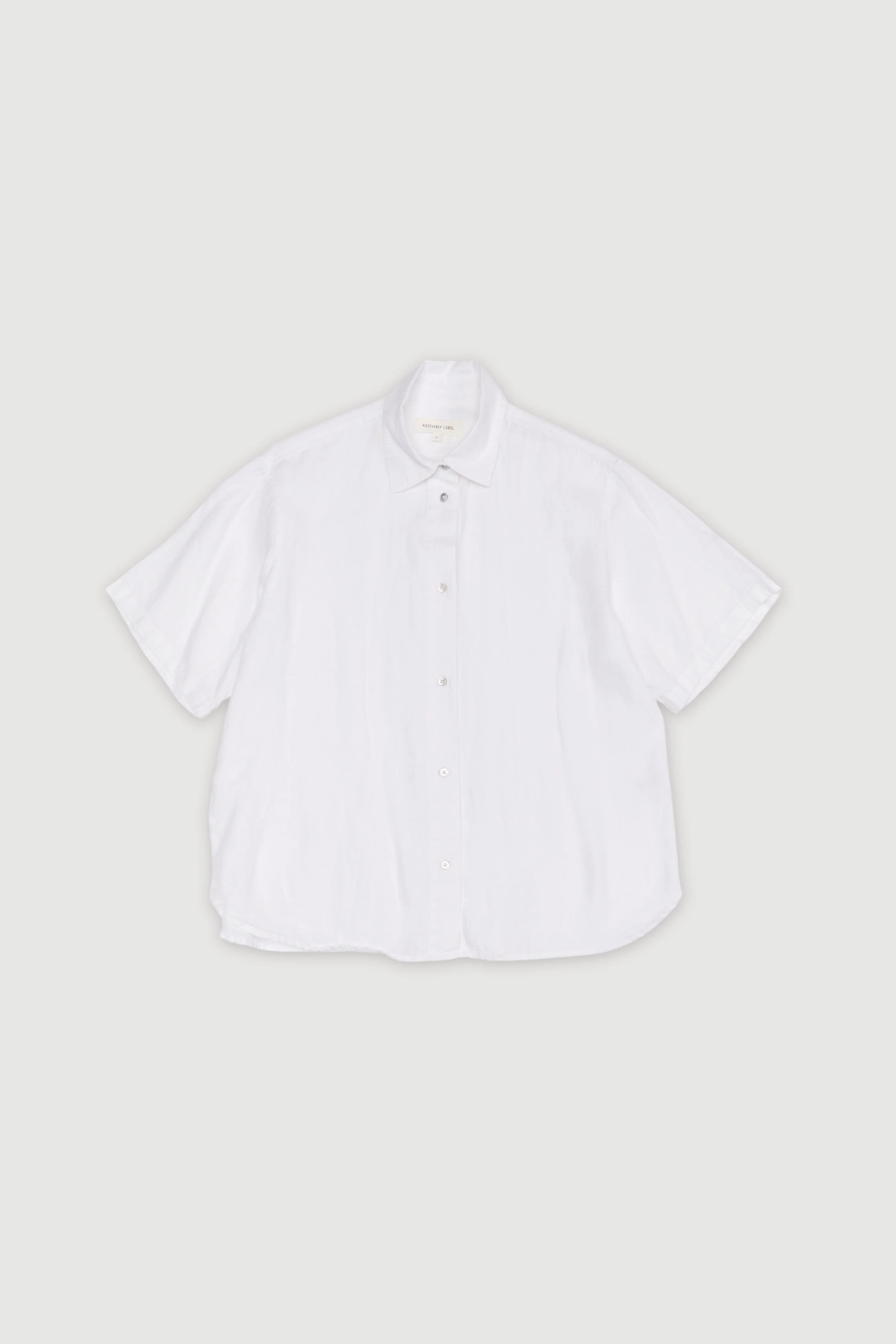Re-Worn Womens Linen Short Sleeve Shirt