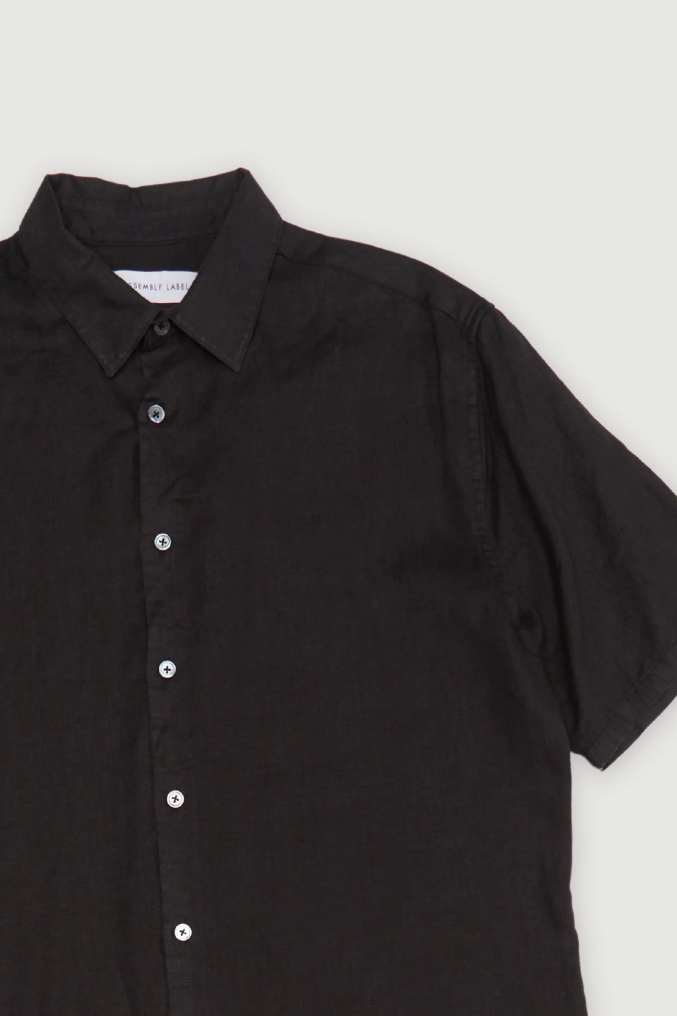 Re-Worn Mens Linen Short Sleeve Shirt - Image 2