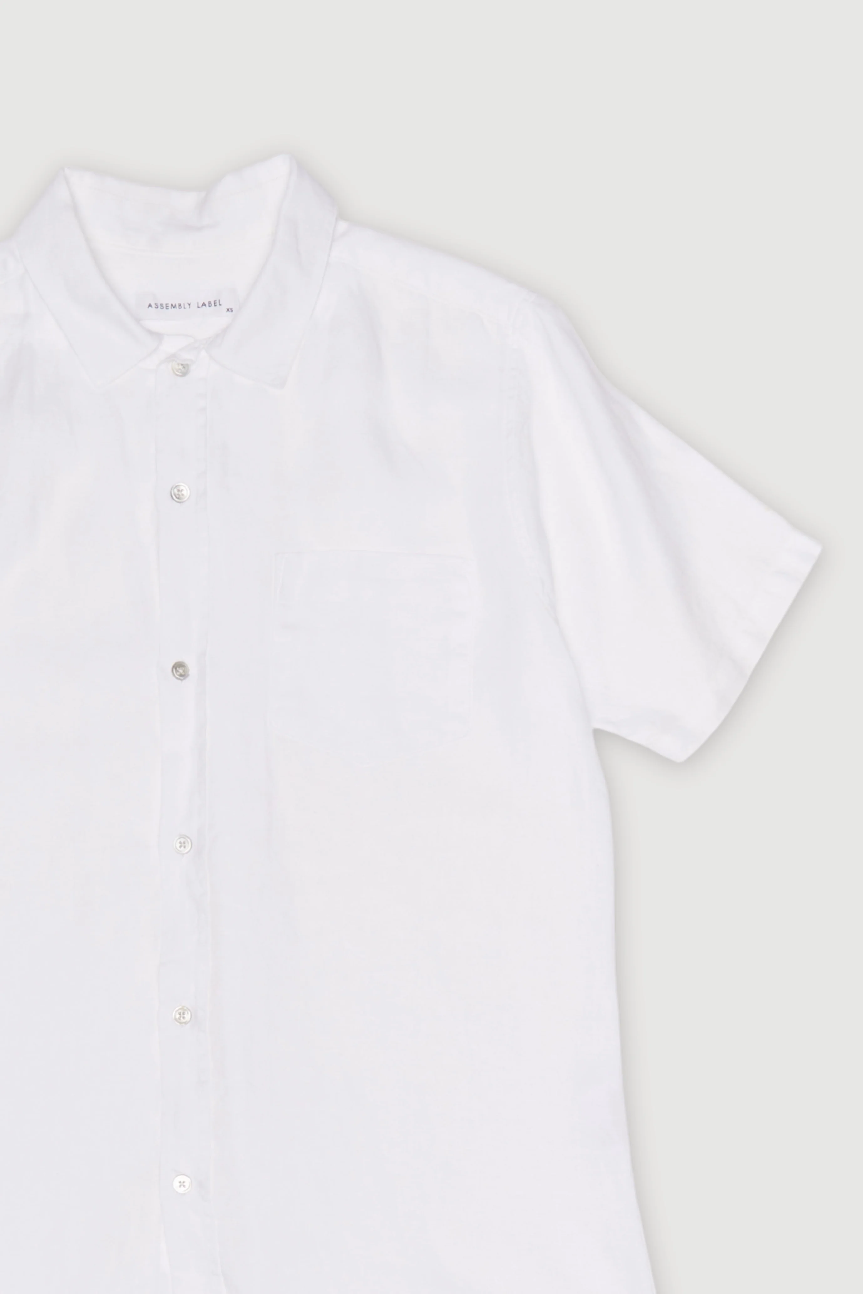 Re-Worn Mens Linen Short Sleeve Shirt - Image 2