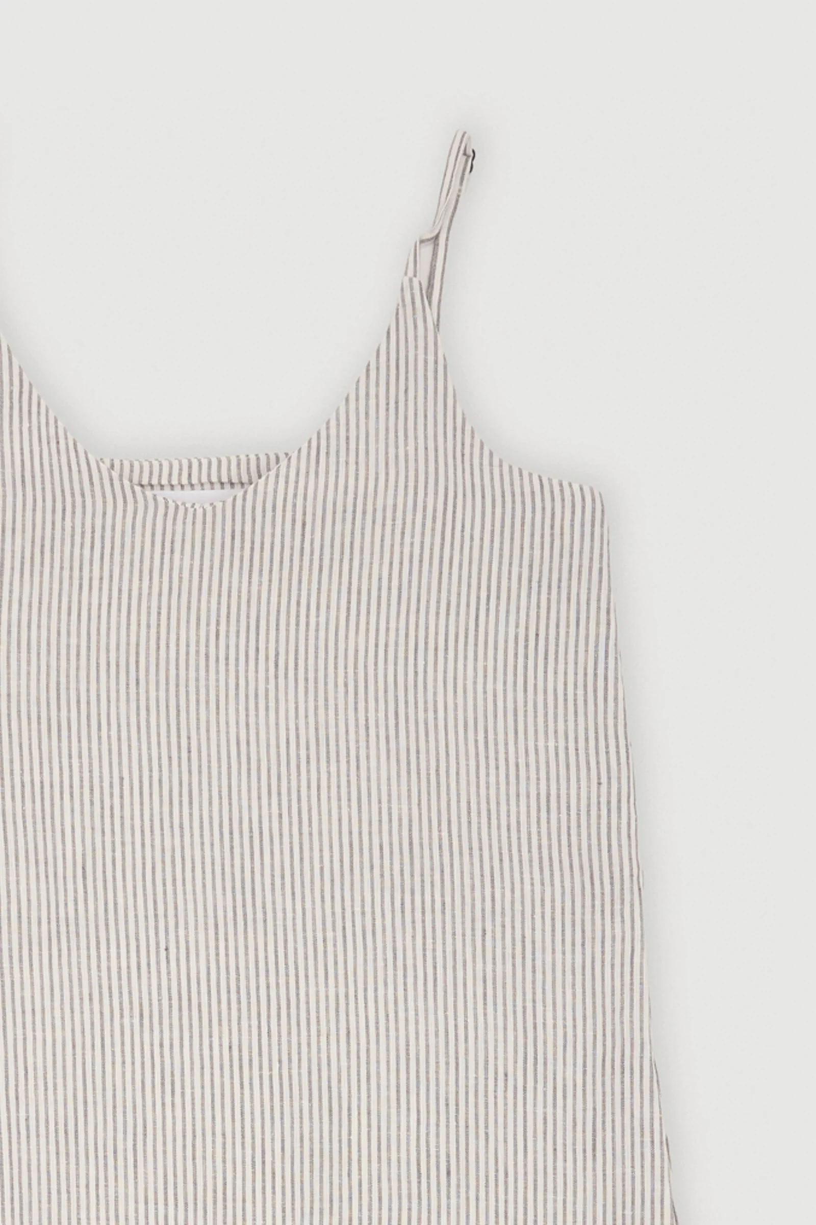Re-Worn Womens Linen Stripe Slip Dress - Image 2