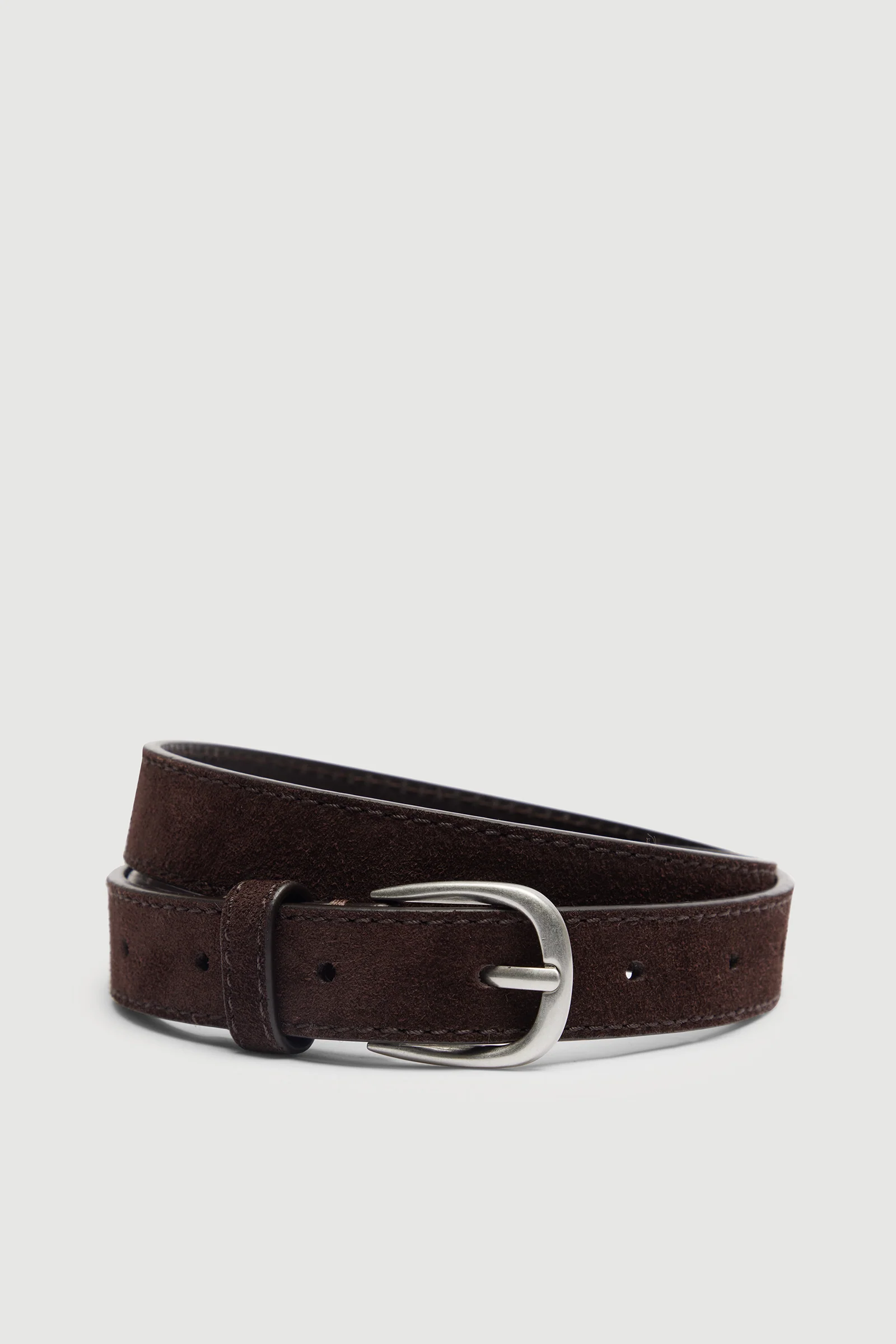 Womens Slim Suede Belt