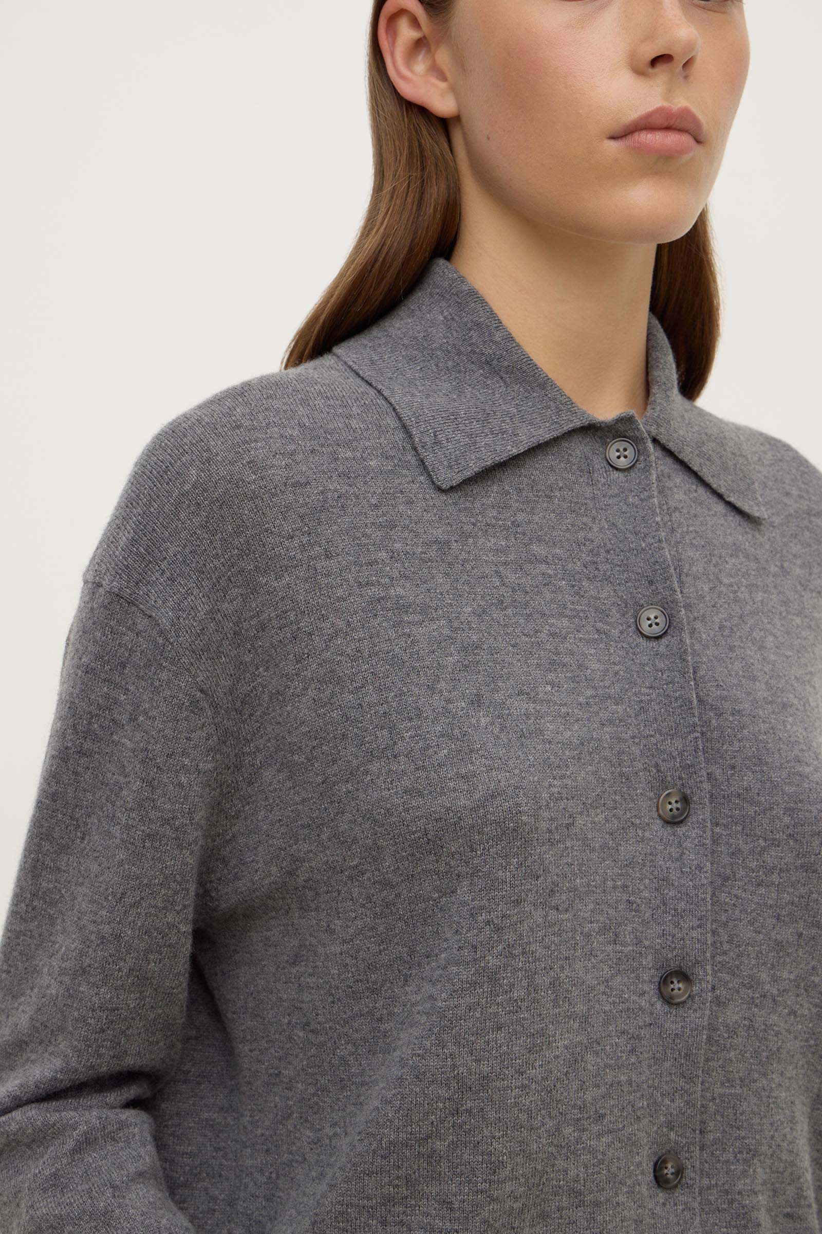 Wool Cashmere Knit Cardigan - Image 2